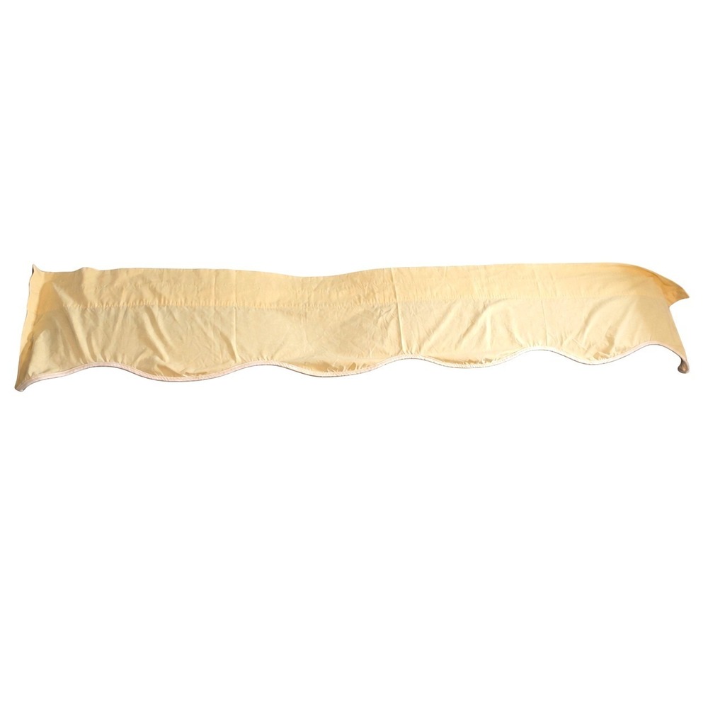Croscill Scalloped Valance 96x16 Butter Yellow Cream Piping Rod pocket USA Vtg